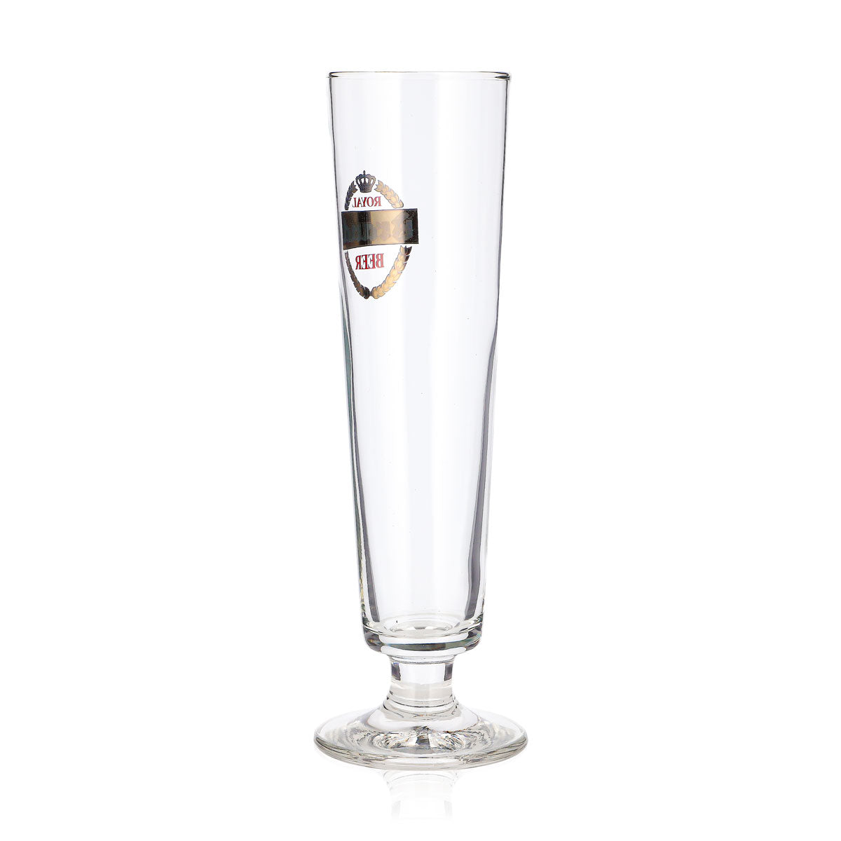 Szklanka do piwa Royal Beer 0,25 l, puchar z złotym logo marki – Widok 3