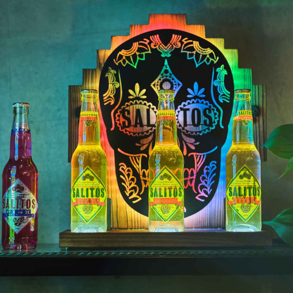 Salitos Bottle Glorifier LED Skull Bottle Display Bar Party Club Bartool Deco