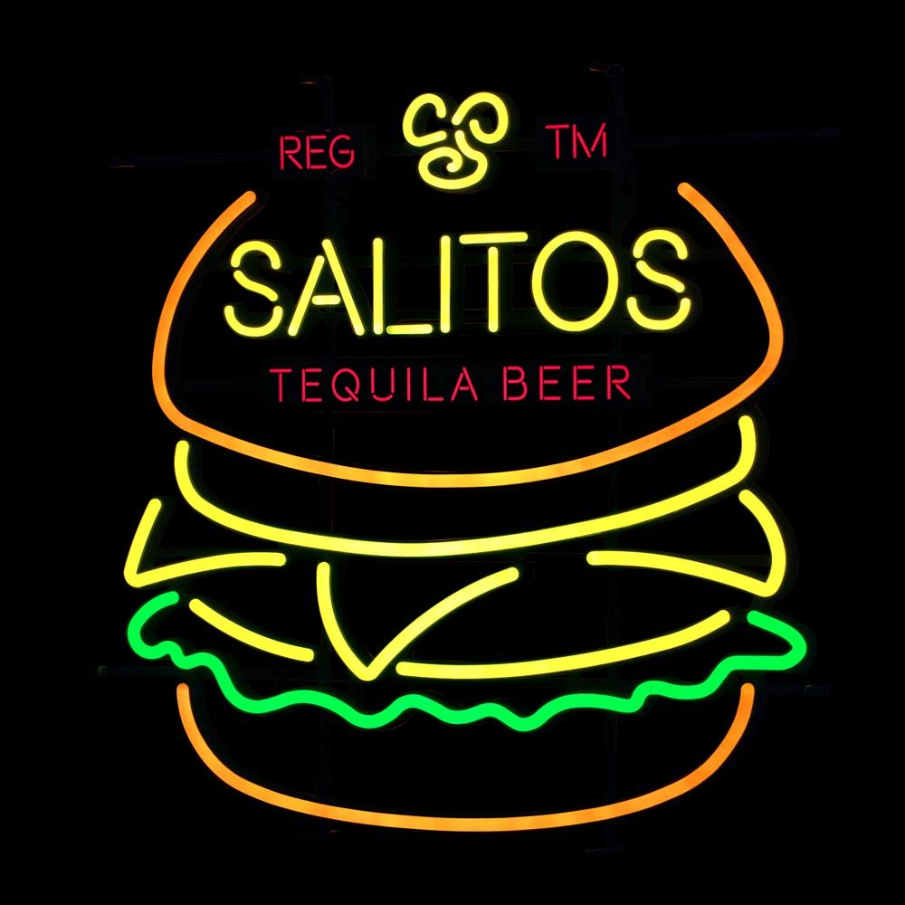Neon Salitos Neon LED burger wewnętrzny ściemnialna dekoracja wyświetlacza – Widok 2