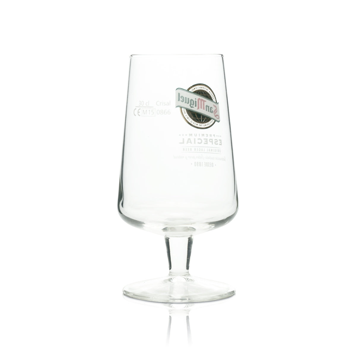 6x szklanka do piwa San Miguel 0,3 l Pokal Especial 1890 Crisal Tulpe Gläser Copas Beer – Widok 3