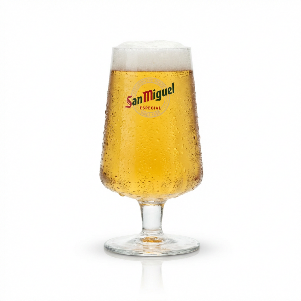 Szklanka do piwa San Miguel 0,3l Especial New Logo Goblet Glasses Tulip Cerveza Gastro