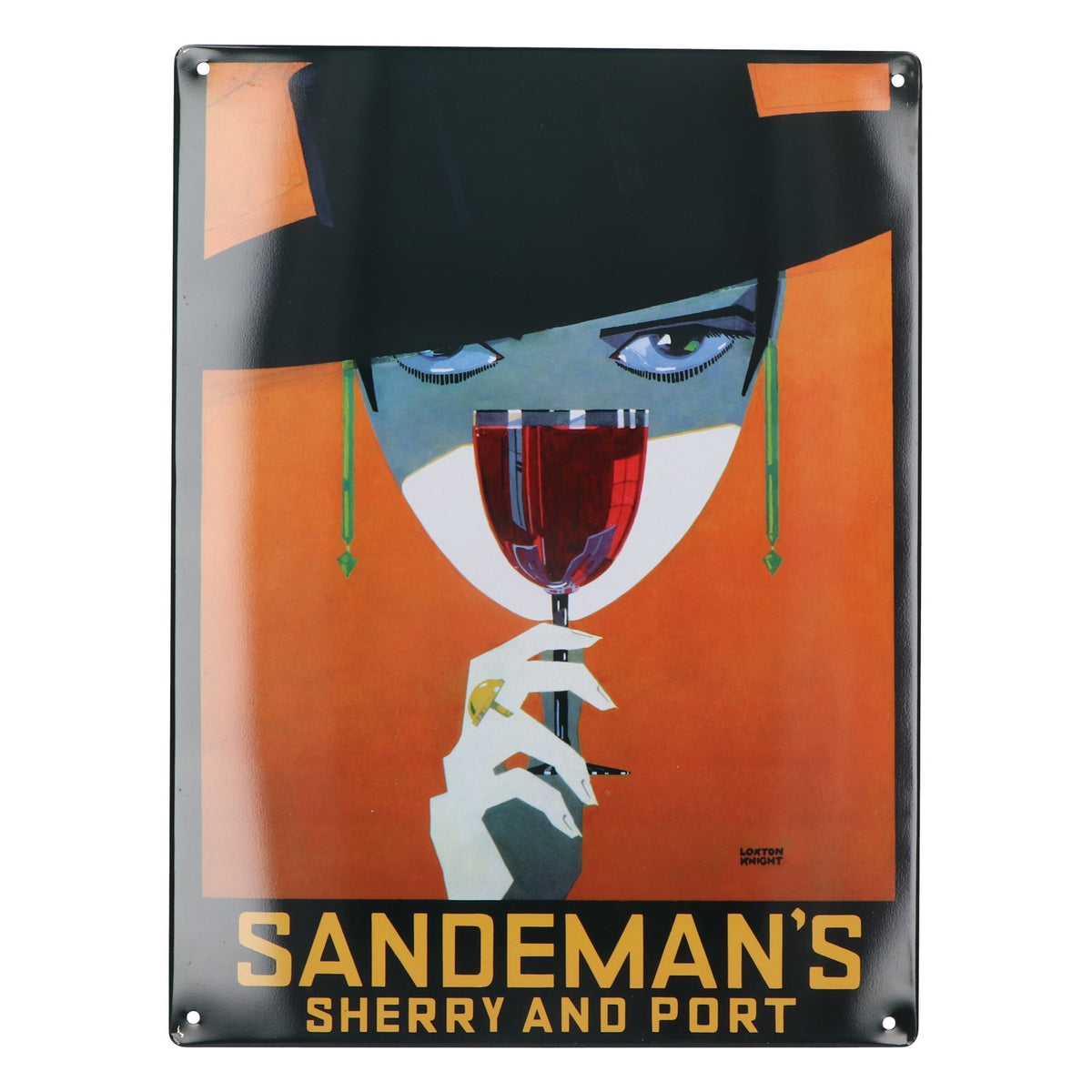 Sandeman blaszany znak 40x30 cm znak ścienny znak reklamowy znak dekoracyjny merch B-goods