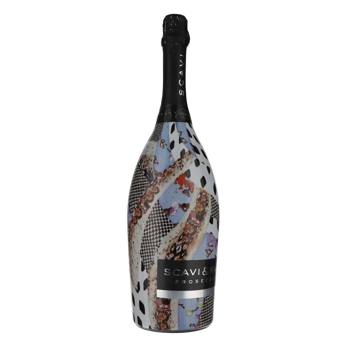 Scavi & Ray Pusta butelka dekoracyjna Prosecco Showflasche Showbottle 1,5 l czarna – Widok 2