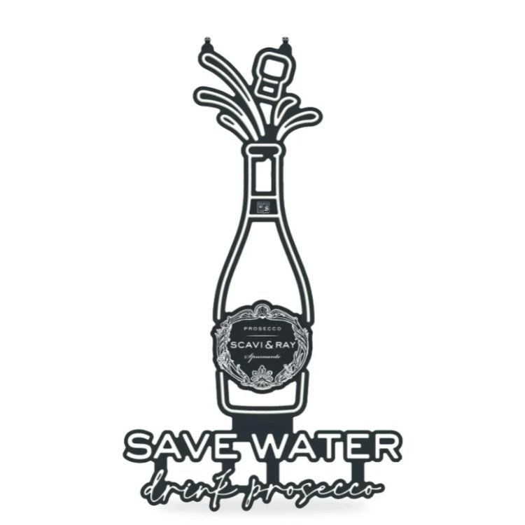 Scavi & Ray Sekt LED Reklama świetlna Reklama świetlna wraz z zasilaczem „Drink Prosecco” Butelka