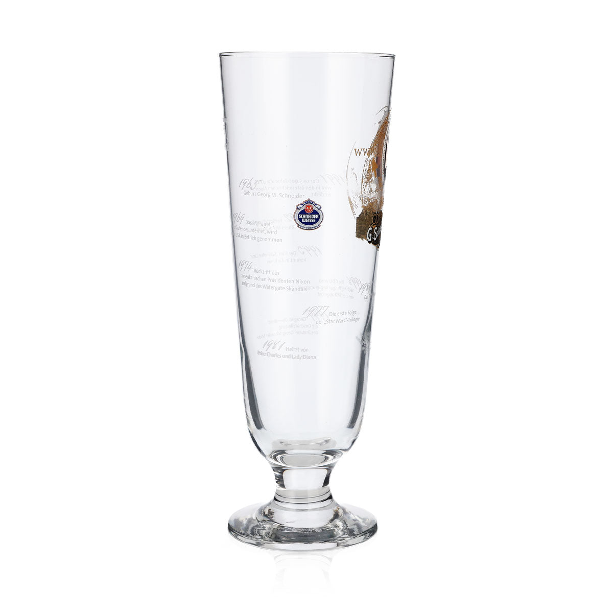 Szklanki do piwa Schneider Weisse 0,5 l, specjalna edycja Georg VI Sahm – Widok 3