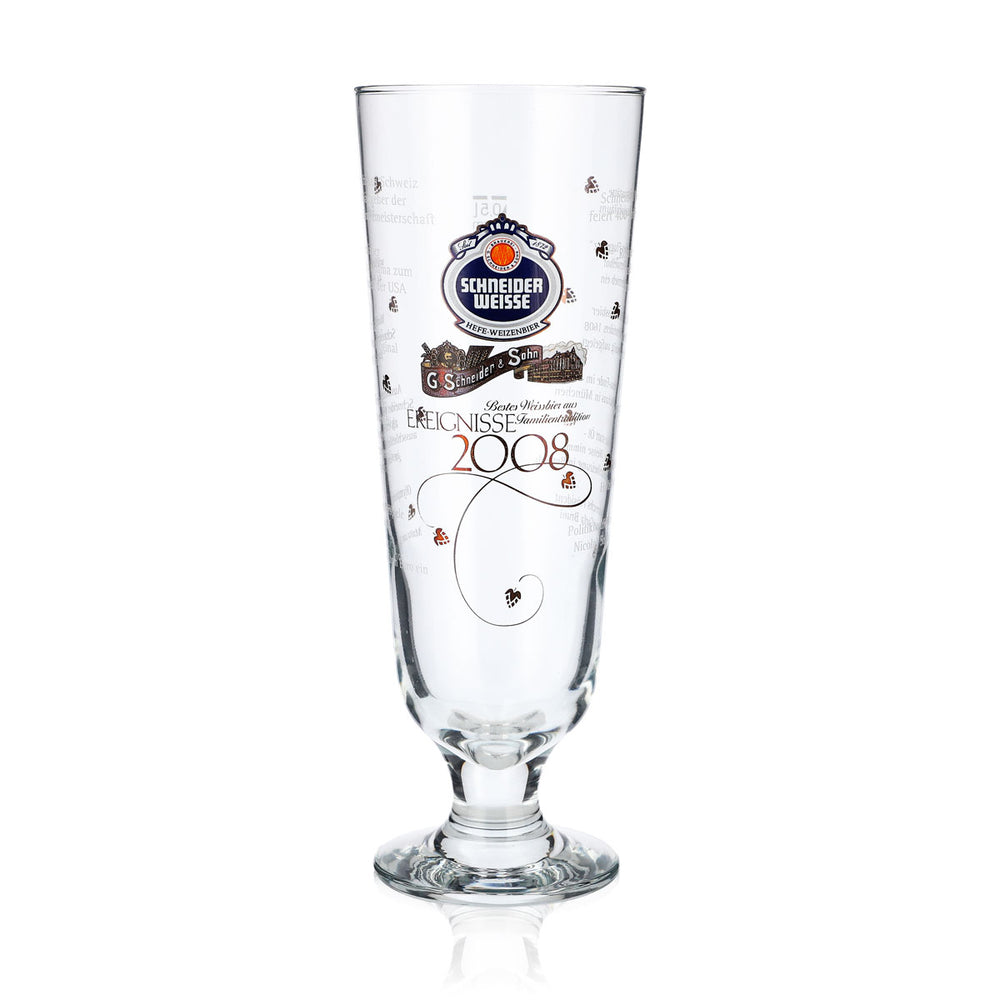 Szklanka kolekcjonerska Schneider Weisse Bierglas 0,5 l puchar Wydarzenia 2008  Antyczny puchar
