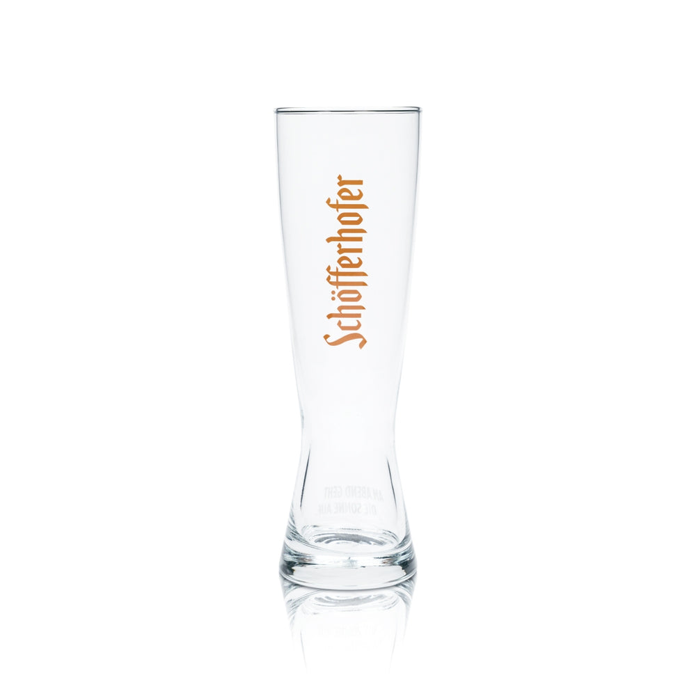 Schöfferhofer szklanka do piwa 0,5l pszenica szklanki do piwa pszenica relief pomarańczowy nadruk drożdże bar