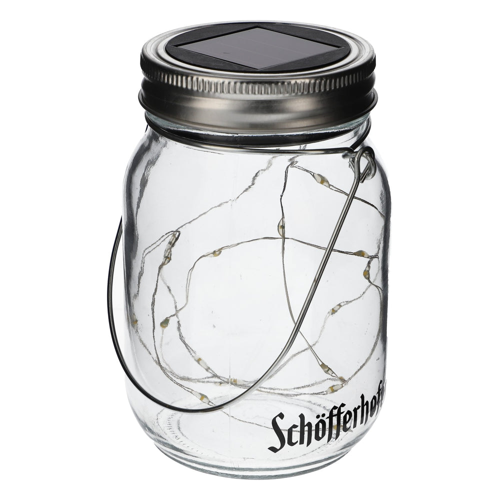 Schöfferhofer LED Solar Balkon Leuchte Lampka stołowa Lampka wisząca Słoik do wekowania