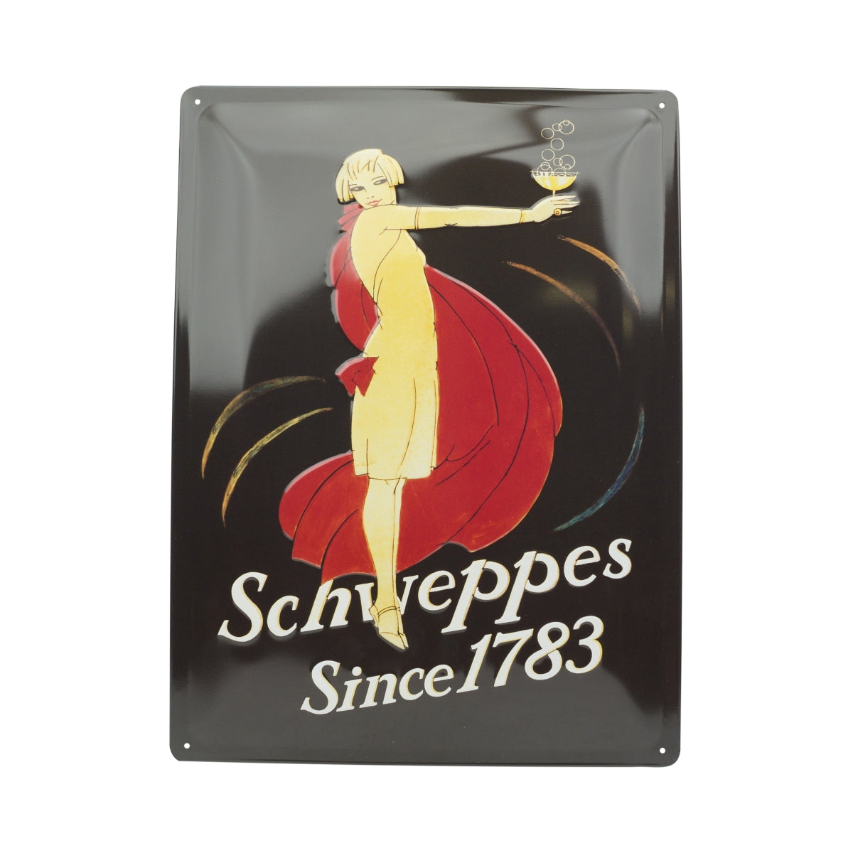 Schweppes Tin Sign Black 3D Look Metalowa dekoracyjna tablica ścienna Since 1783 Bar