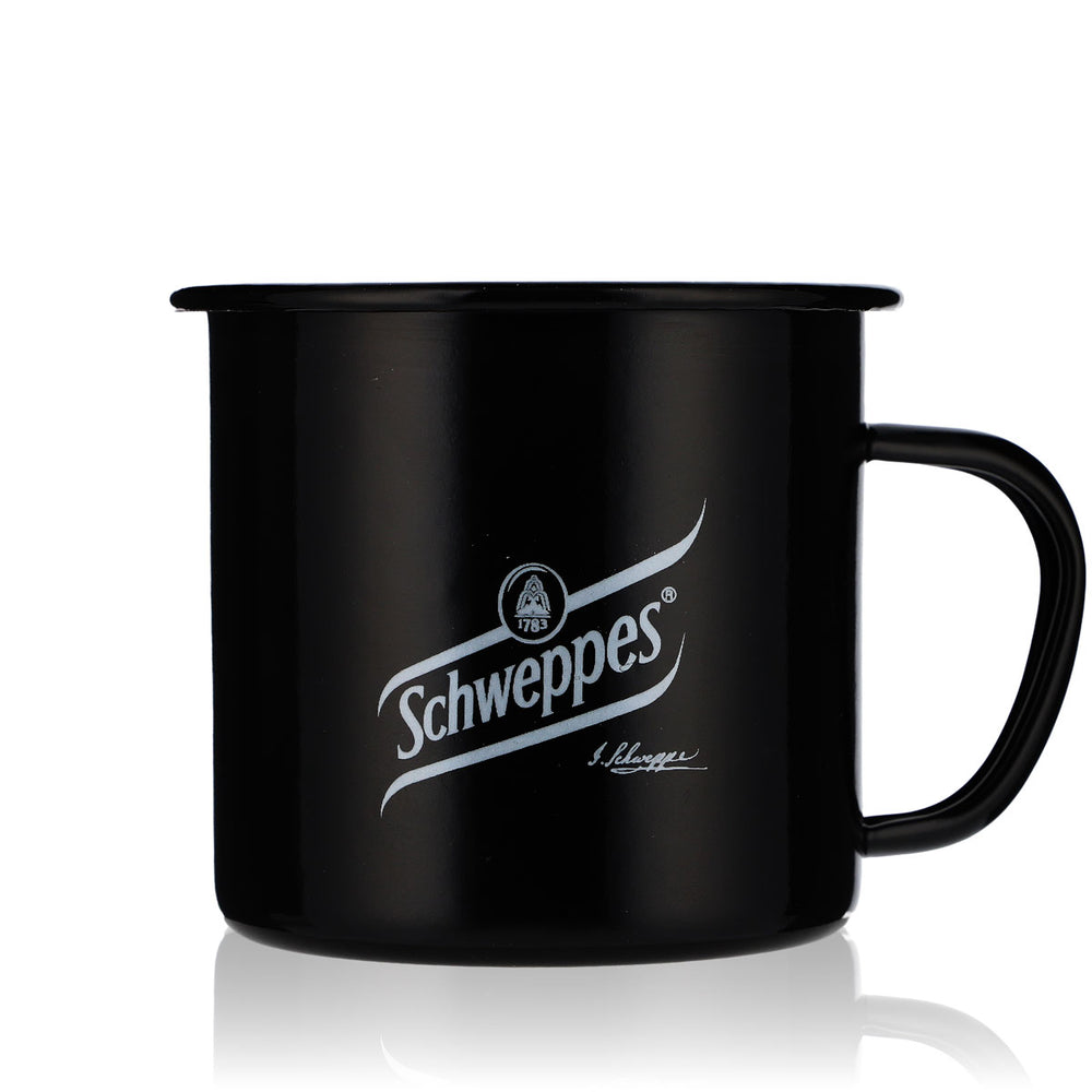 Schweppes Napój bezalkoholowy Emaliowany kubek Moskow Mule 0,5 l Metalowy kubek Czarny