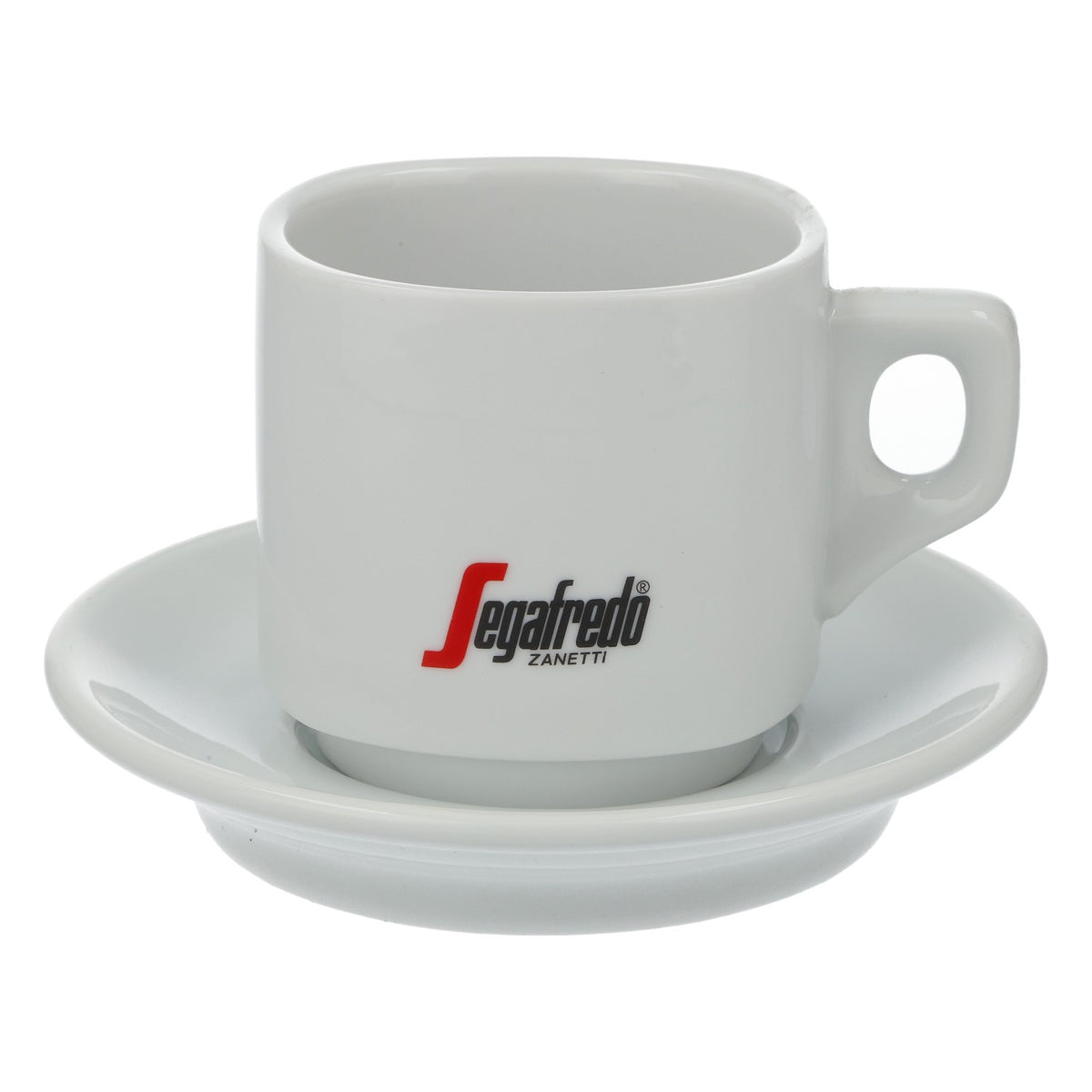Kawa Segafredo Szklanka 0,24 l Filiżanka z spodkiem Biała porcelana