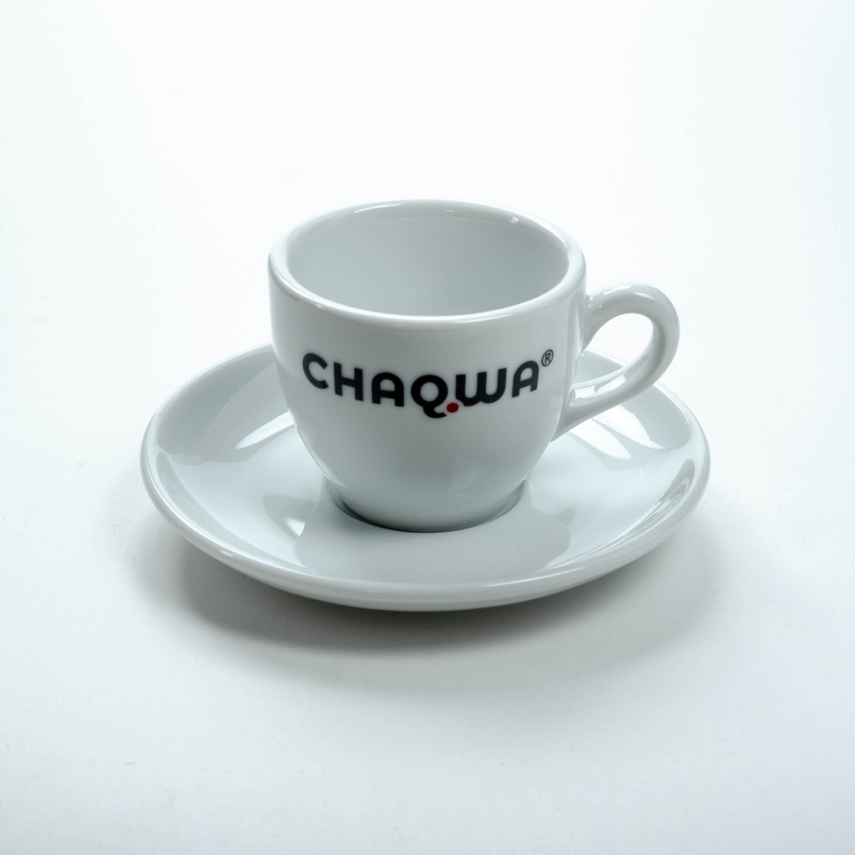 Zestaw Ebay z 1 filiżanką do kawy Chaqwa, biała, do espresso, nowa + spodek