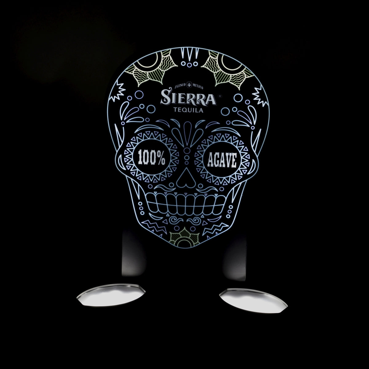 Sierra Tequila LED Glorifier na 2 butelki neon reklamowy Czaszka – Widok 3