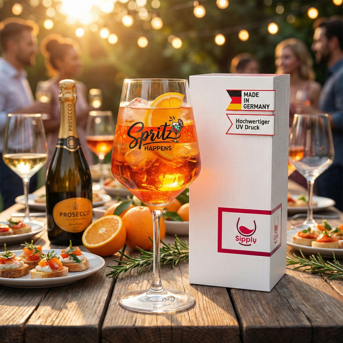 Kieliszek do aperitifu Sipply Summer Vibes z napisem Spritz Happens 0,5 l z efektem przezroczystości – Widok 2