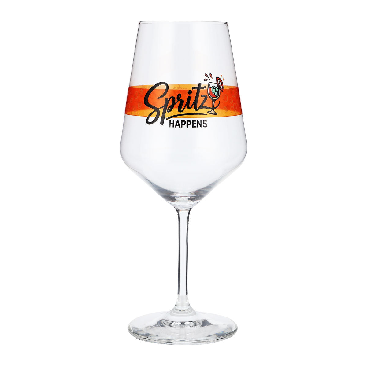 Kieliszek do aperitifu Sipply Summer Vibes z napisem Spritz Happens 0,5 l z efektem przezroczystości – Widok 5
