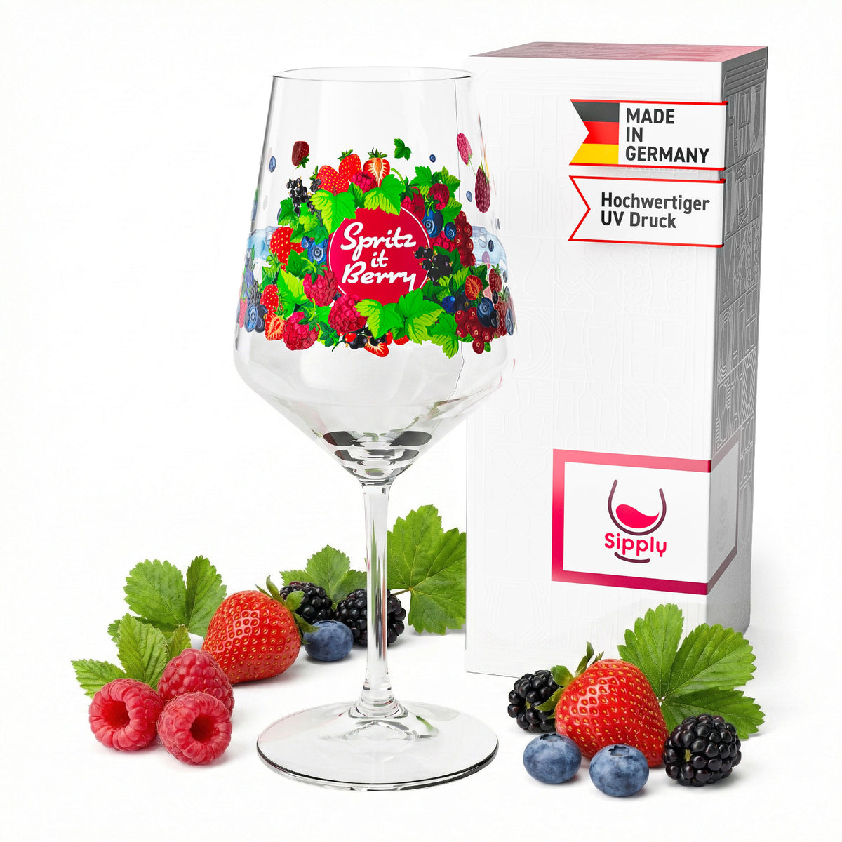 Kieliszek do aperitifu Sipply Summer Vibes z napisem Spritz it Berry 0,5 l