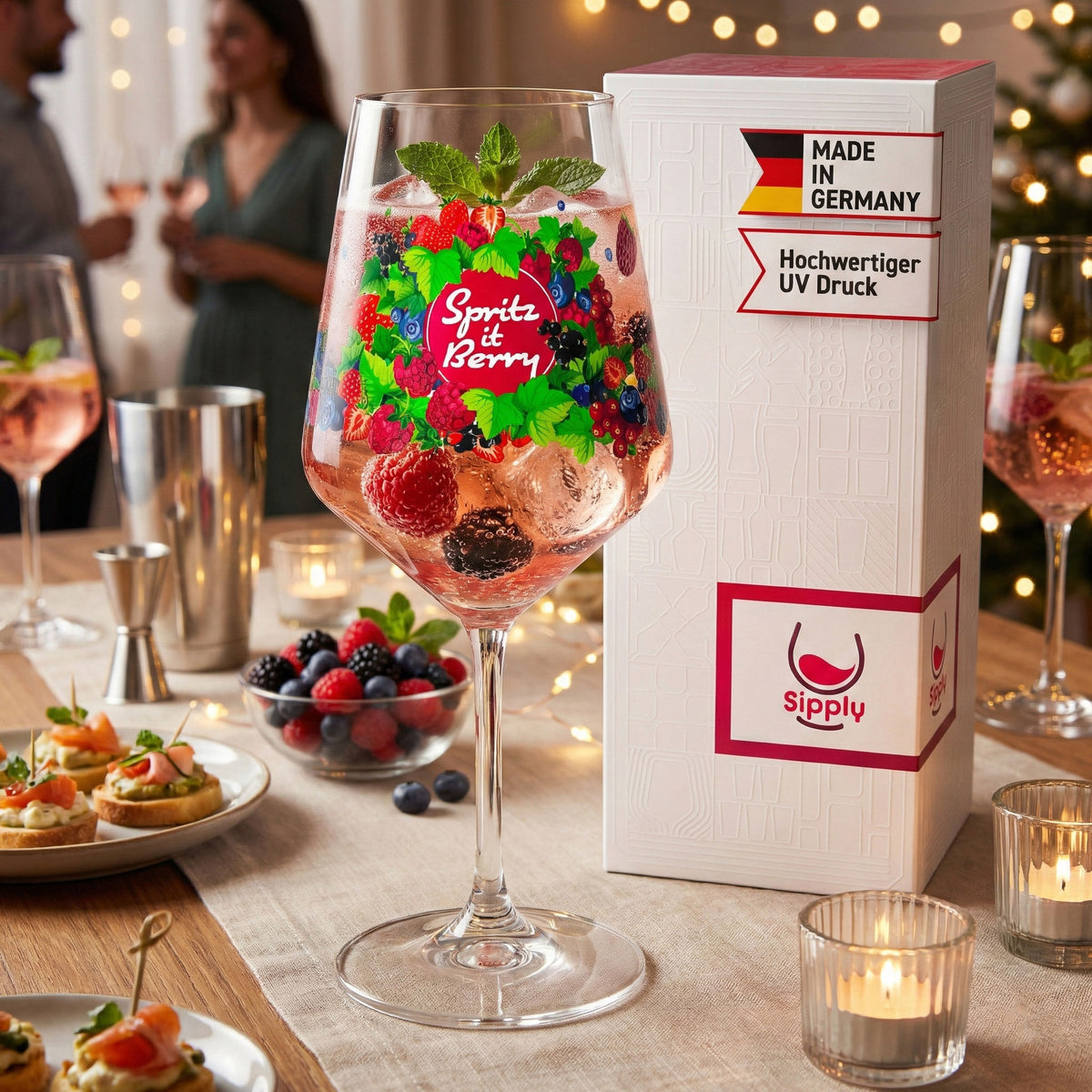 Kieliszek do aperitifu Sipply Summer Vibes z napisem Spritz it Berry 0,5 l – Widok 2