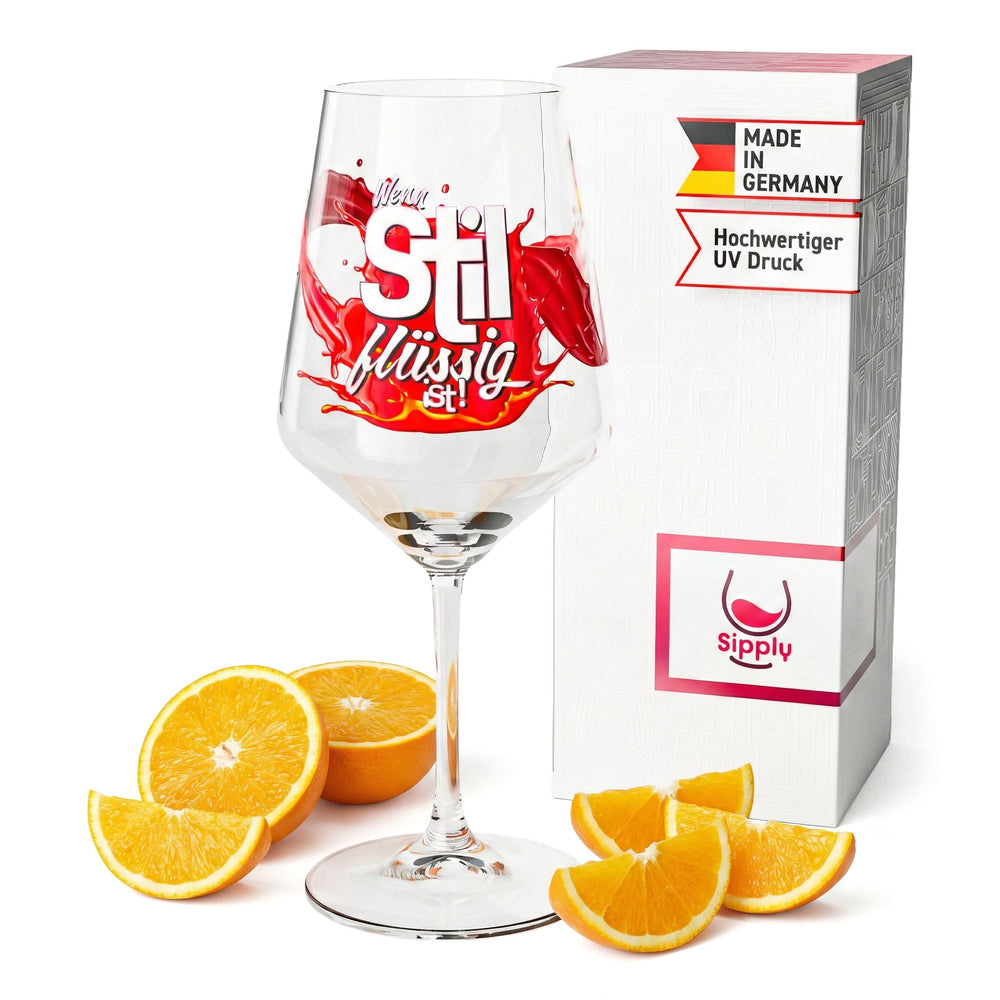 Kieliszek do aperitifu Sipply Summer Vibes z napisem „Kiedy styl jest płynny!” 0,5 l