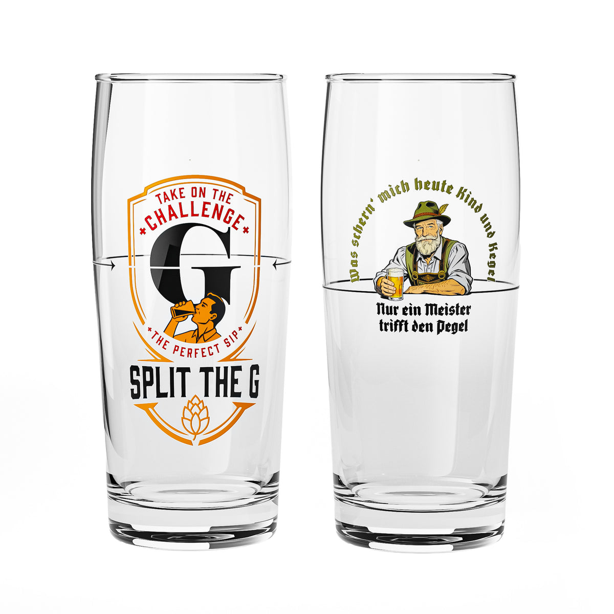 Szklanki do piwa Sipply „SPLIT THE G meets SETTING THE TABLE” – zestaw 2 szt. Willibecher 0,5 l – Widok 2