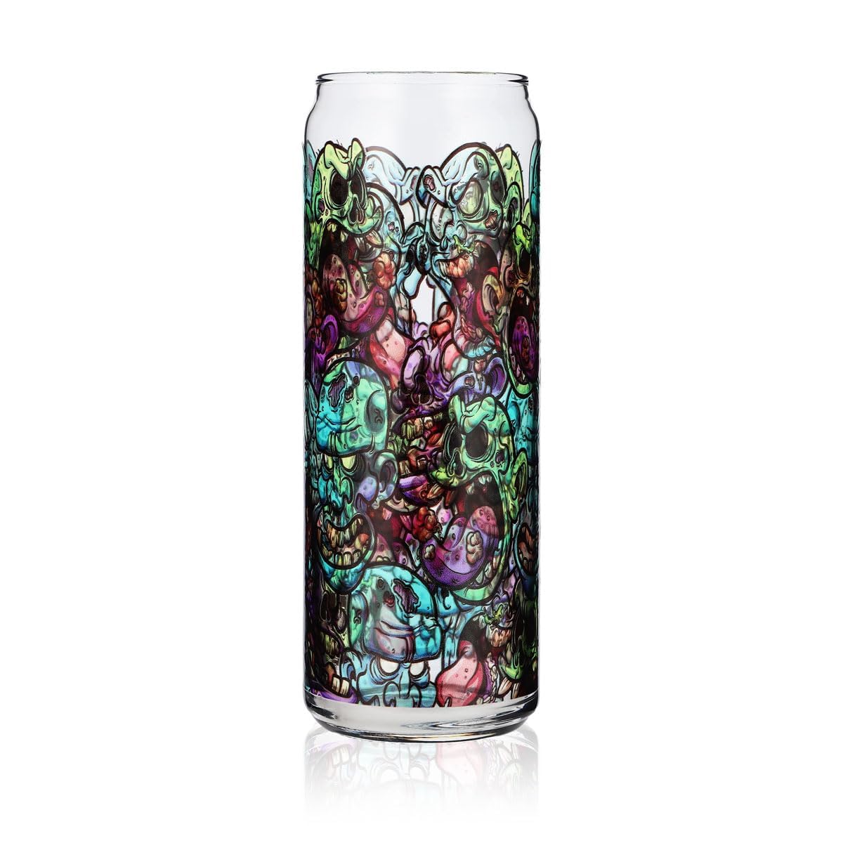 Sipply Szklanka z motywem Halloween Doodle Zombie Icons jako nadruk UV Can Glass 370ml – Widok 2