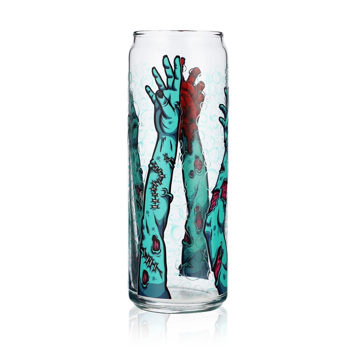 6x Szklanka Sipply z motywem Halloween Zombie Arms, nadruk UV, Can Glass 370ml – Widok 4