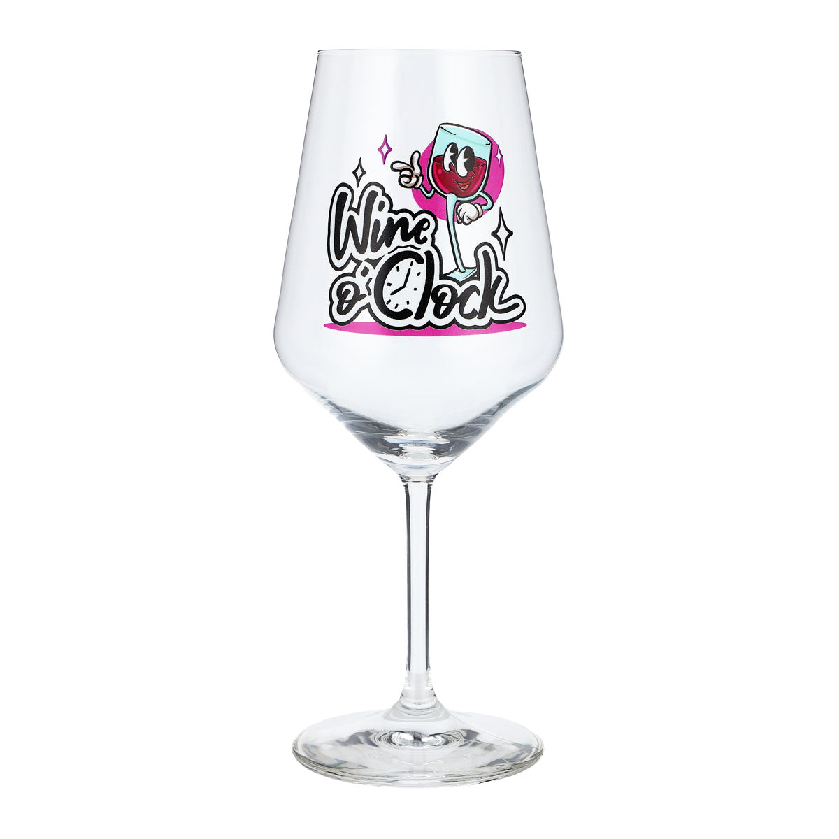 Kieliszek do wina Sipply z zabawnym napisem Wine o´Clock 0,5 l – Widok 5