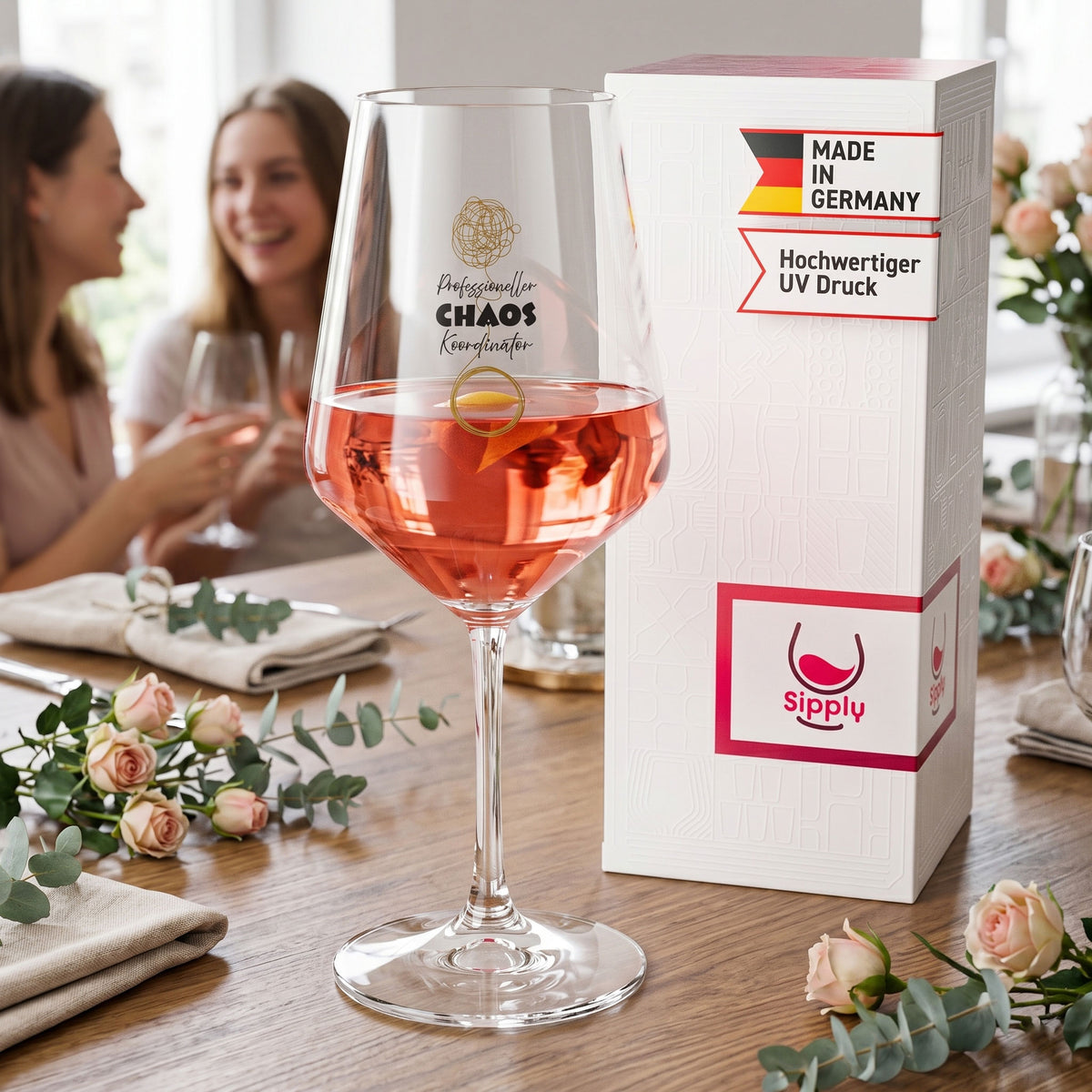 Kieliszek do wina Sipply z napisem „Chaos Koordinator”, 0,5 l – Widok 3