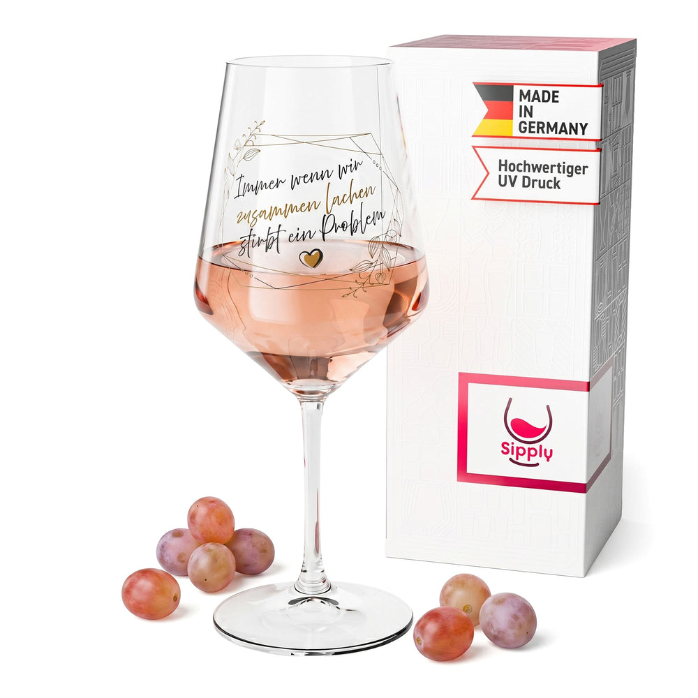 Kieliszek do wina Sipply z napisem „Kiedy się razem śmiejemy”, 0,5 l