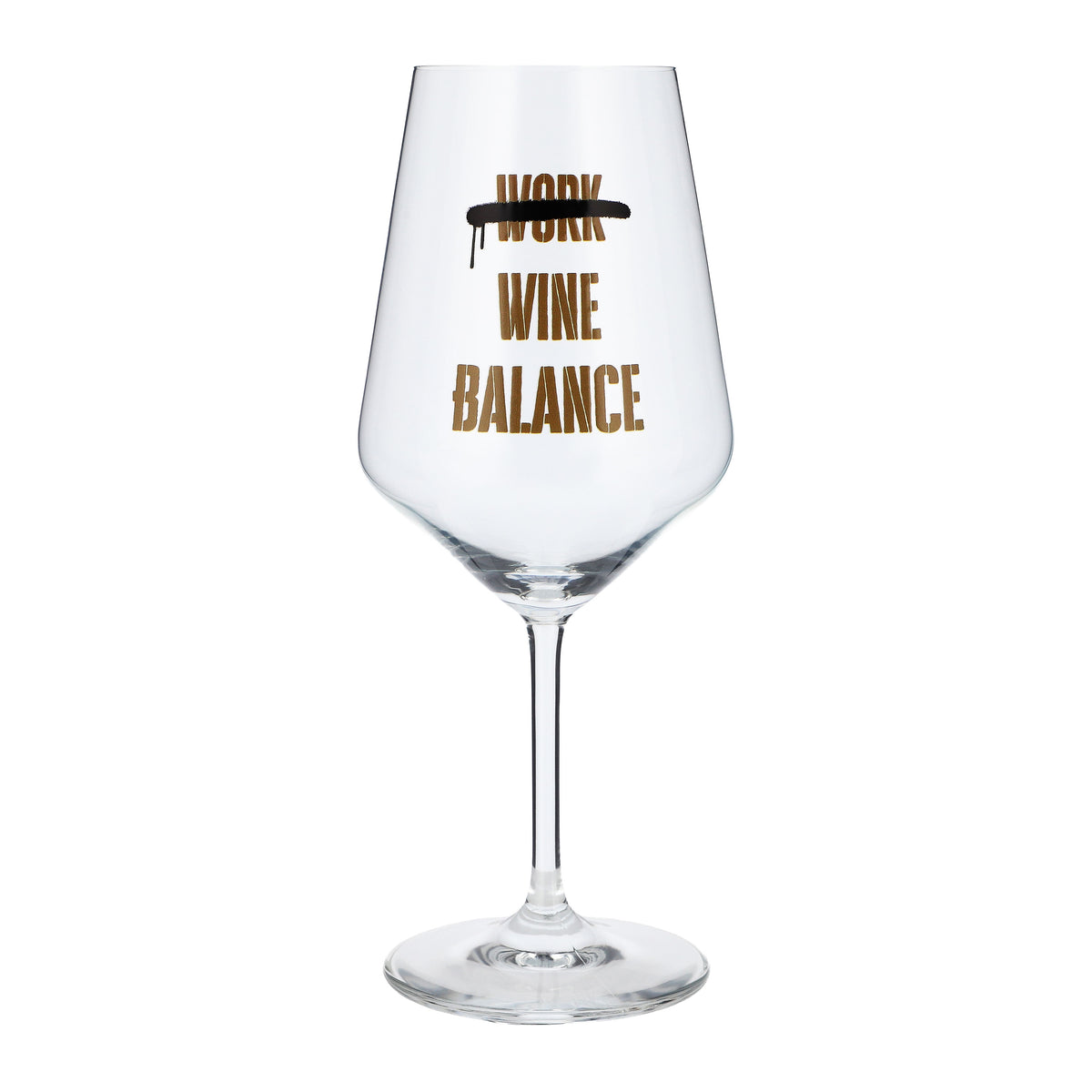 Kieliszek do wina Sipply z napisem „Work Wine Balance”, 0,5 l – Widok 2
