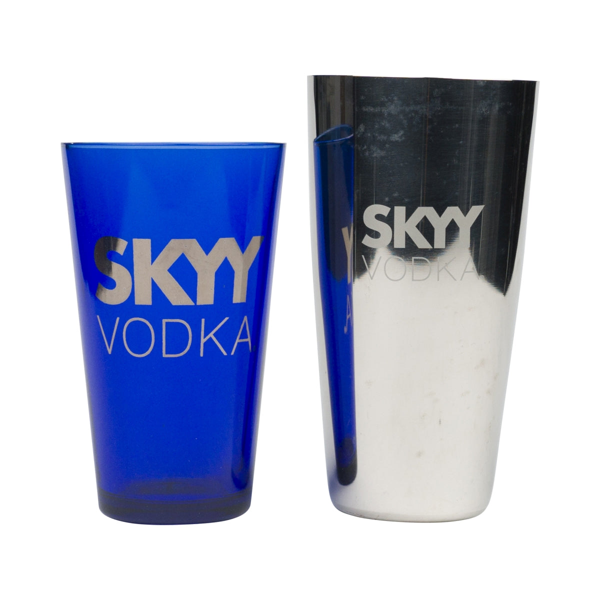 Skyy Vodka Bosten Shaker Szklany metalowy mikser koktajlowy 2-częściowy kubek barmański