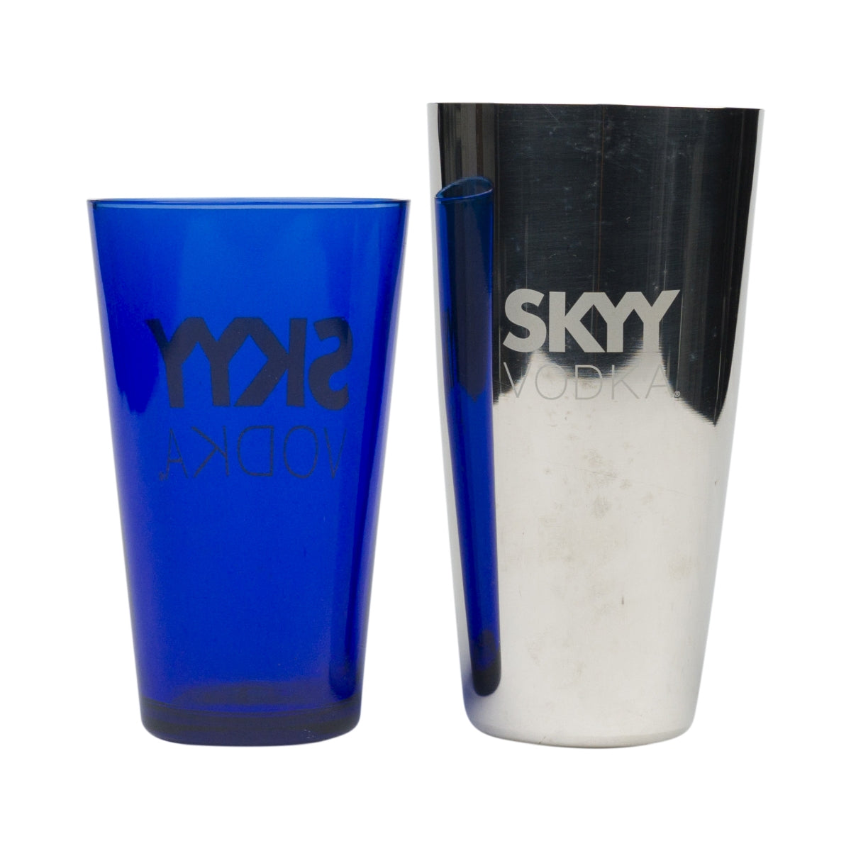 Skyy Vodka Bosten Shaker Szklany metalowy mikser koktajlowy 2-częściowy kubek barmański – Widok 2