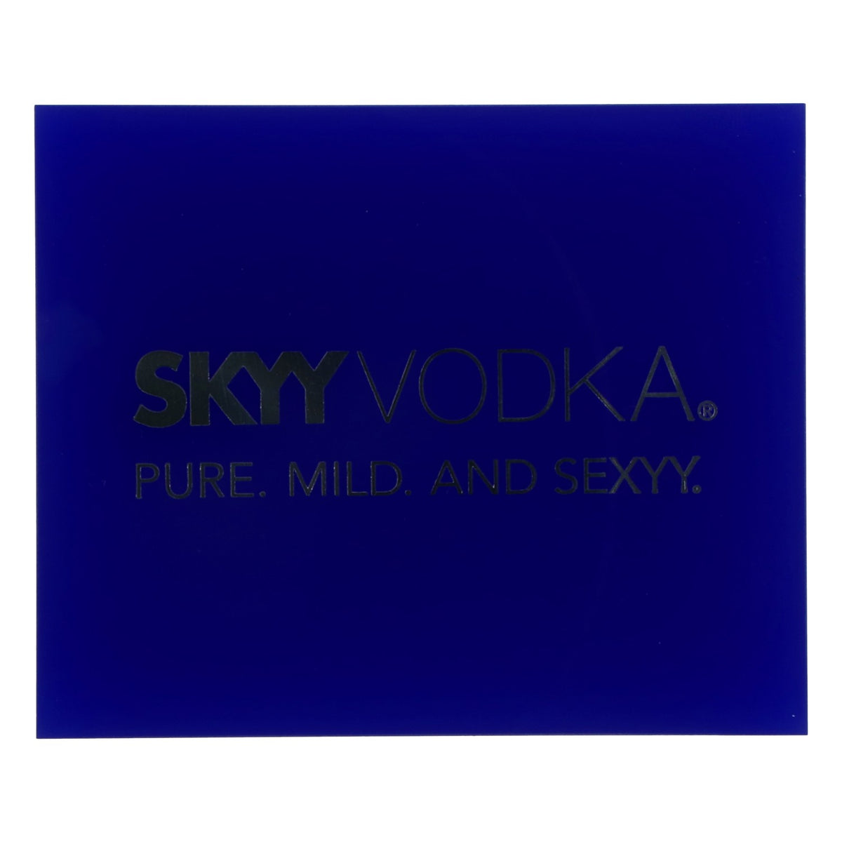 Podkładki pod szklanki Skyy Vodka, srebrny napis, niebieskie – Widok 2