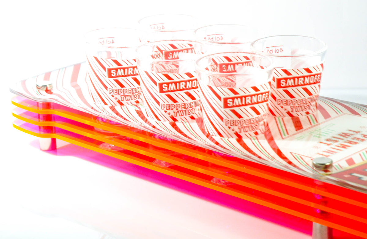 Taca do serwowania shotów Smirnoff Peppermint Twist  8 shotów – dekoracja barowa – Widok 3