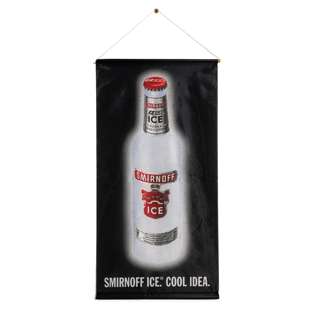 Wisząca reklama w formie banera Smirnoff Vodka, czarna