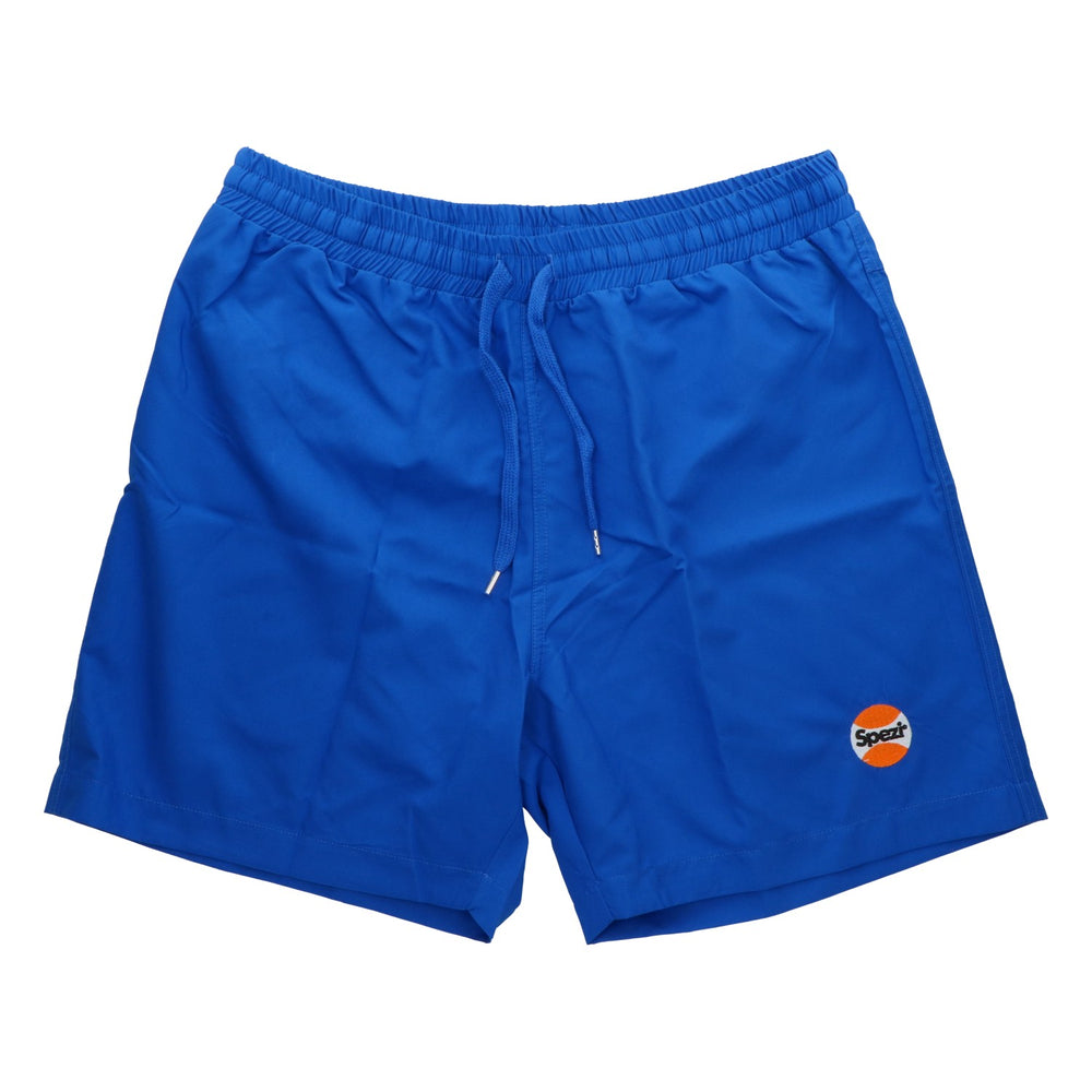 Spezi – kąpielówki typu short, rozmiar M, niebieskie, z poliestru, szybkoschnące, gadżety dla fanów