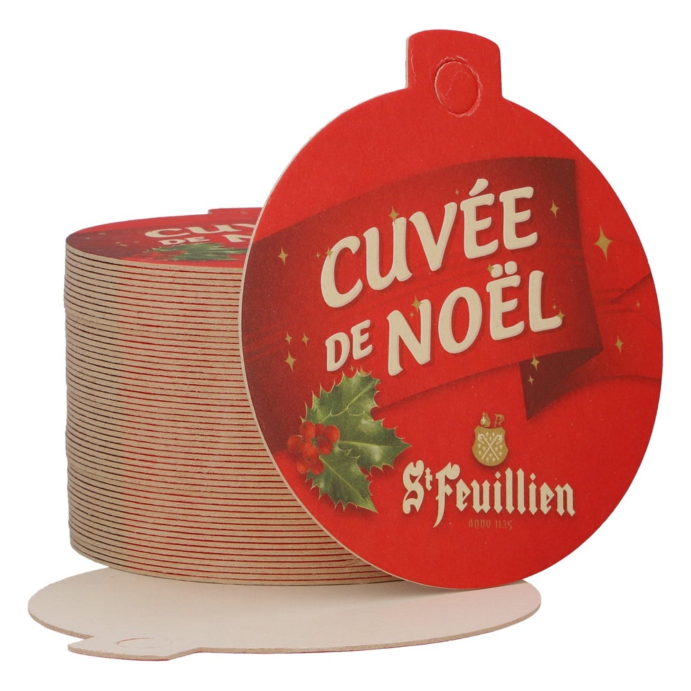 Piwo St. Feuillen – podkładka pod piwo „Duchesse De Bourgogne” – nowa, papierowa, czerwona