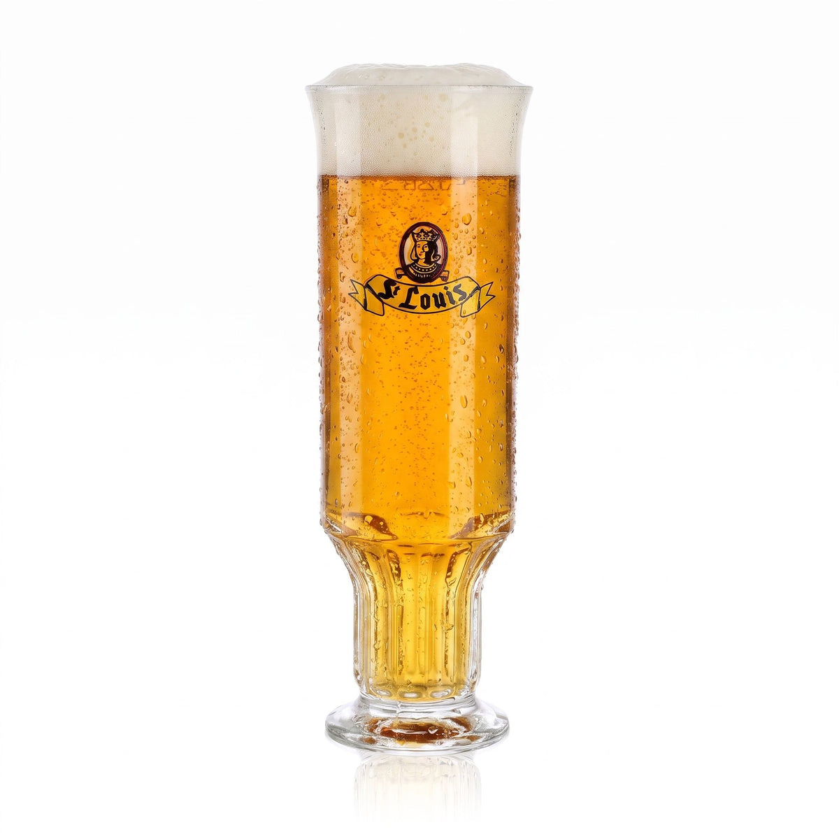 Szklanka do piwa St. Louis 0,25 l, puchar z reliefem, VMC France