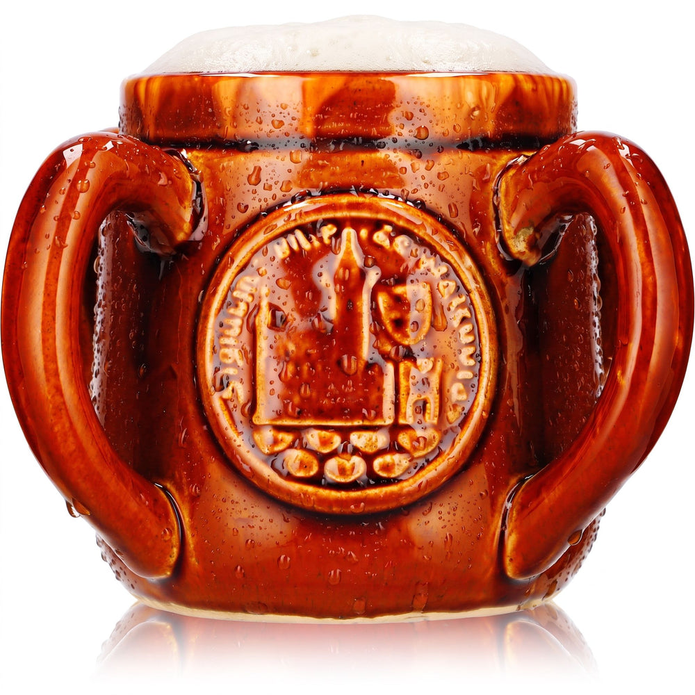 Kufel do piwa, szklanka, dzbanek, kufel typu „Bierseidel”, kufel typu „Humpen”, 0,43 l, cztery uchwyty, CRF, kamionka
