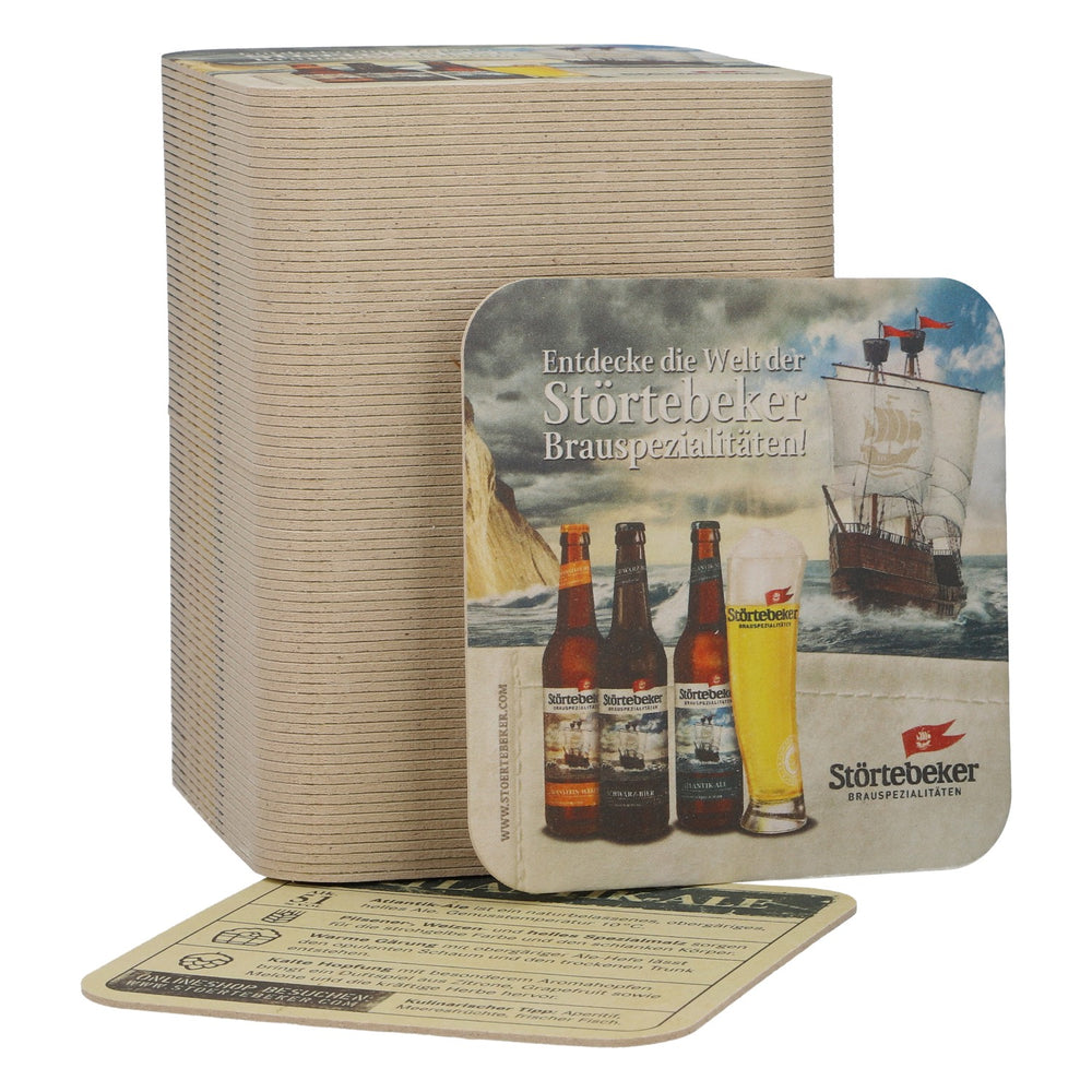 Podkładki pod piwo Störtebeker „Atlantik-Ale” – 100 szt. – akcesoria barowe – nowe