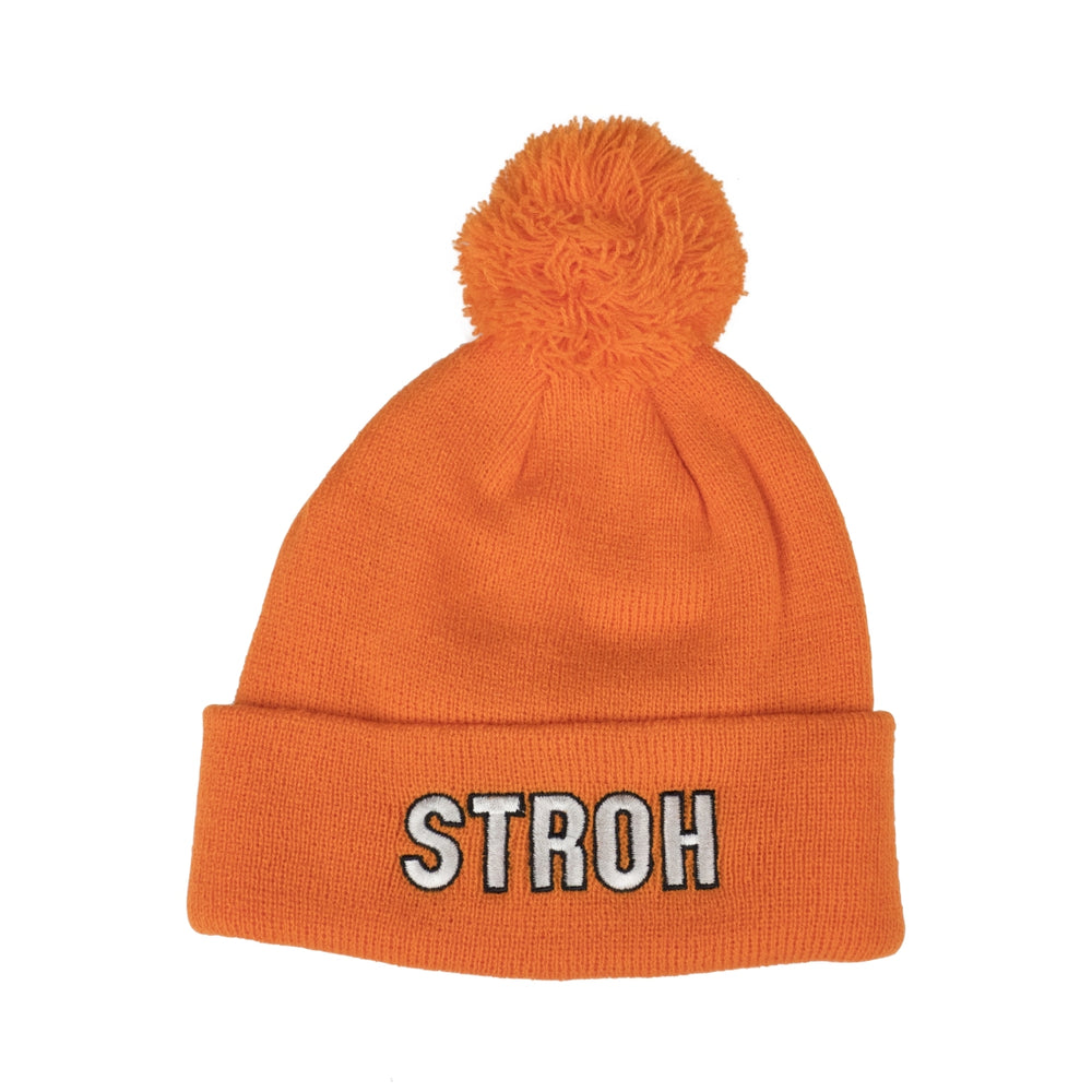 Straw Rum Beanie Knitted Wool Bobble Winter Beanie One-Size Unisex Czapka z daszkiem