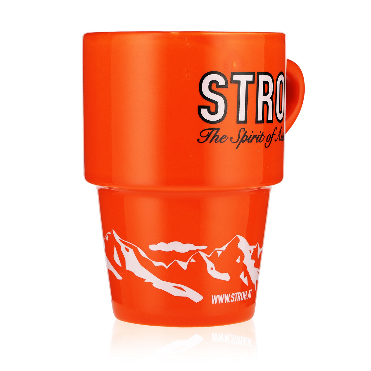 Szklanka do rumu Straw Ceramiczny kubek do kawy Pomarańczowy „Dodaj trochę STROH!” – Widok 2