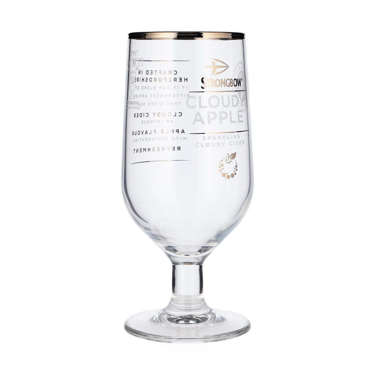 Kieliszki do piwa Strongbow Kieliszki do cydru Kieliszki do piwa Tulipan 0,58 l Złota obwódka – Widok 2