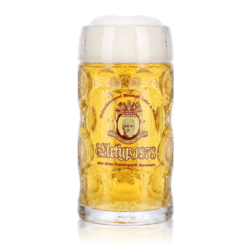 Kufel do piwa Stumpf, dzbanek do piwa, 0,25 l, Urtyp 1878, prywatny browar Stumpf, relief