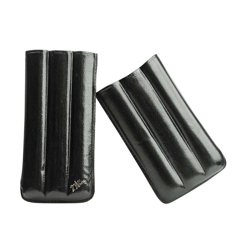 T. Hine Cognac Etui na papierosy skórzane czarne Retro New Holder