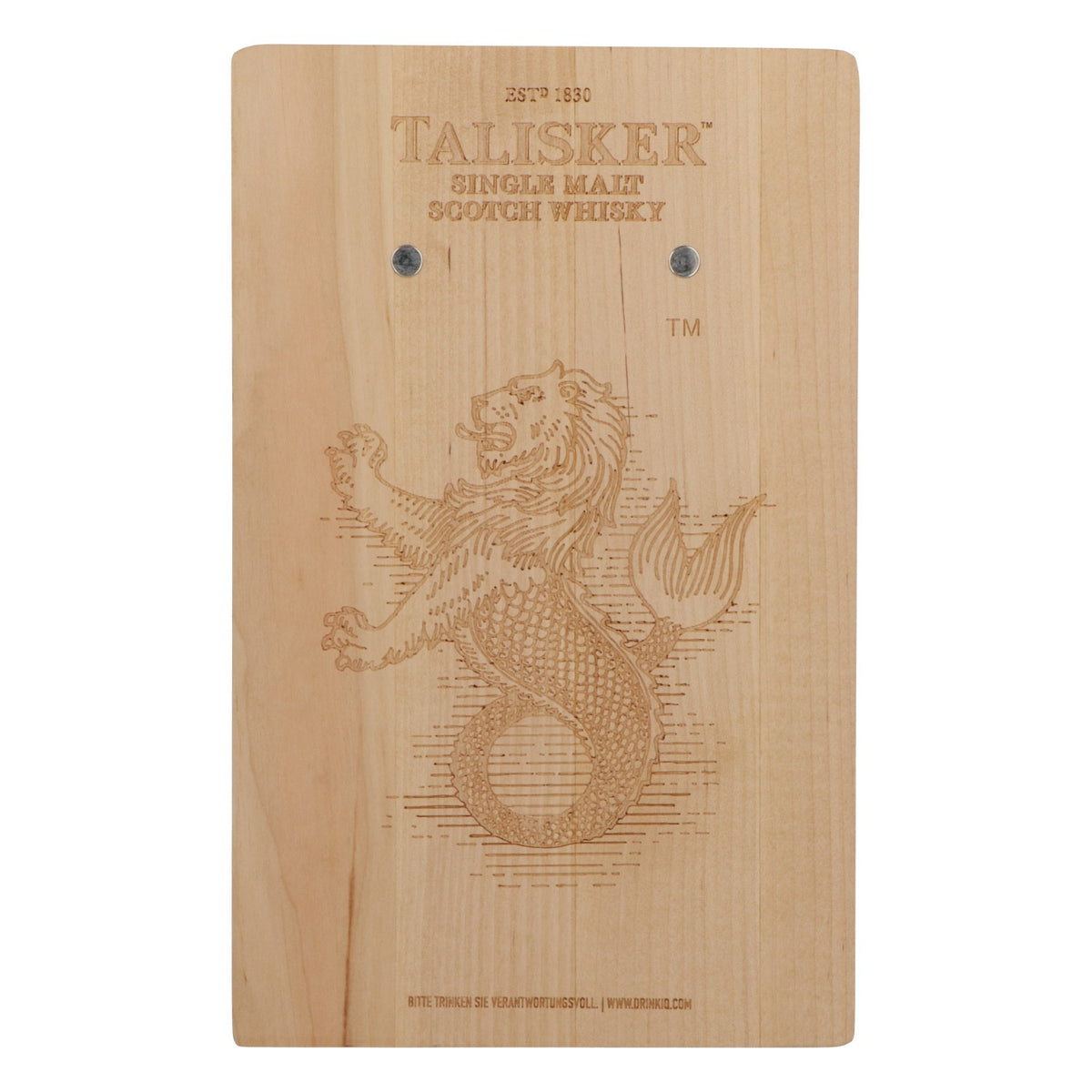 Talisker Whiskey Uchwyt na menu Uchwyt na menu Drewniany uchwyt na menu – Widok 2