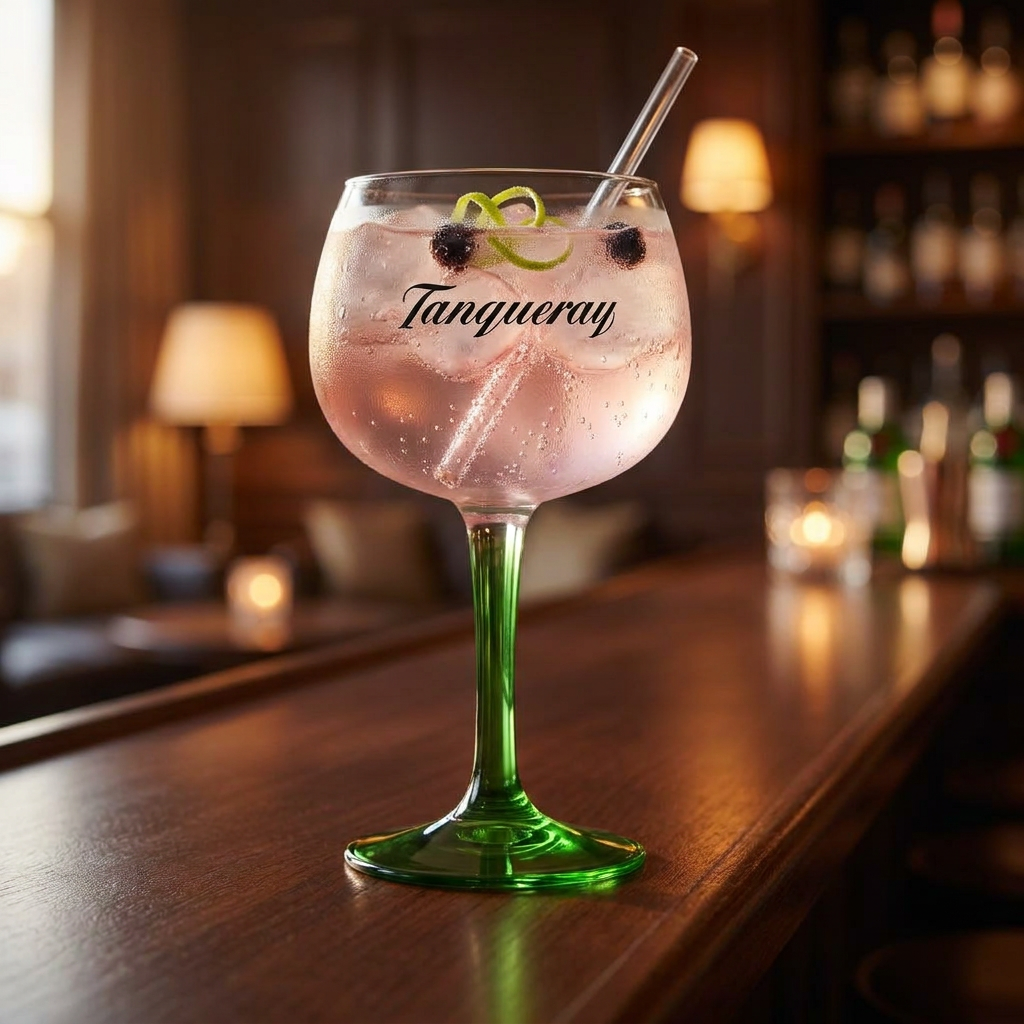 Kieliszki balonowe Tanqueray 0,59 l – zestaw 6 sztuk Kieliszki Copa Gin Tonic XXL zielone – Widok 3