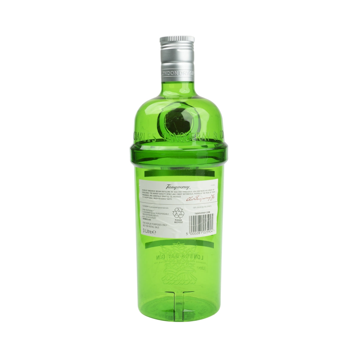 Tanqueray Gin 3l butelka pokazowa EMPTY Display Dummy Bar EMPTY plastik zielony – Widok 3