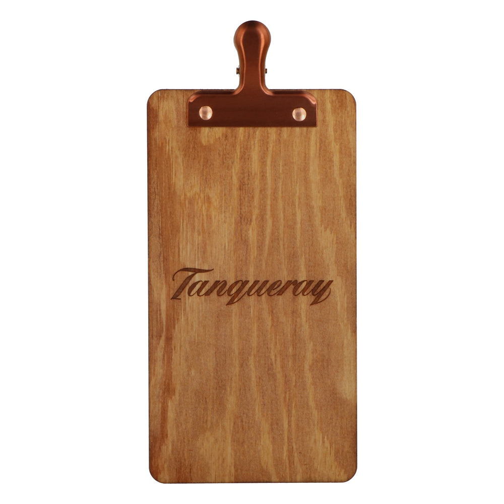 Tanqueray Gin Uchwyt na menu Deska z klipsem Uchwyt na menu Drewniany