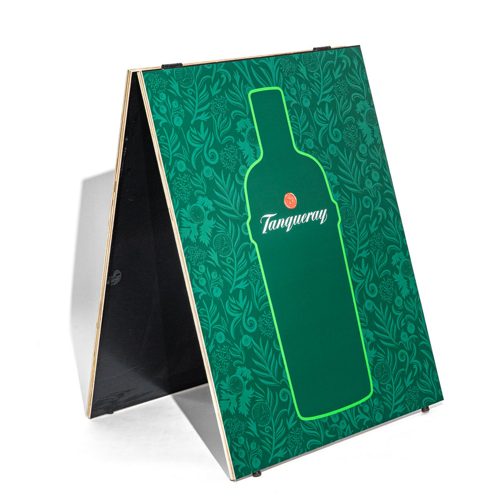 Tanqueray Tablica kredowa do zatrzymywania klientów, składana, ramka A, 49 x 80 cm, tablica reklamowa