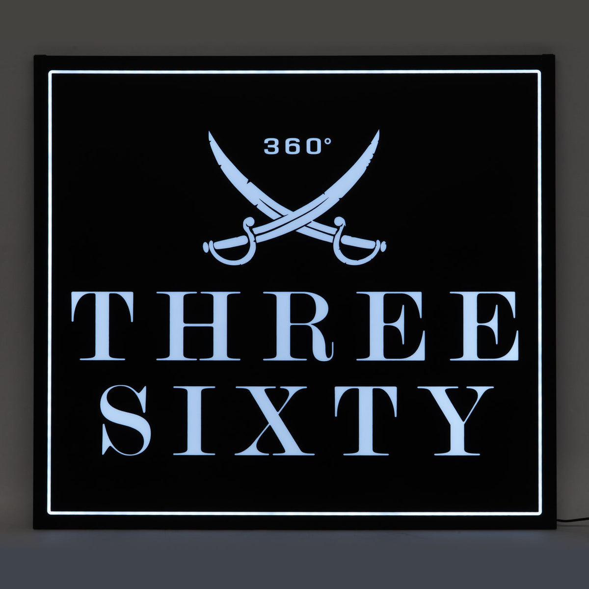 Three Sixty Podświetlana reklama Luminated LED Wall Sign Square Logo Acrylic Deko – Widok 5